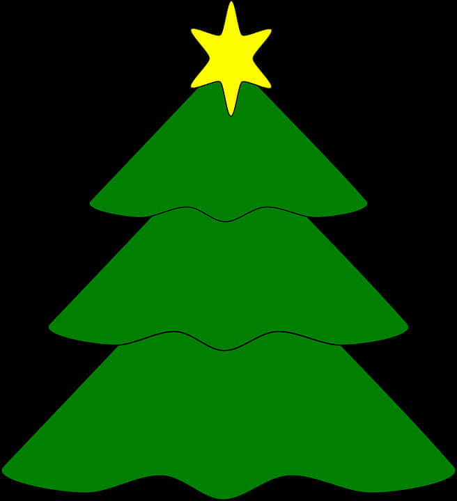 Simple Christmas Tree Vector PNG Image