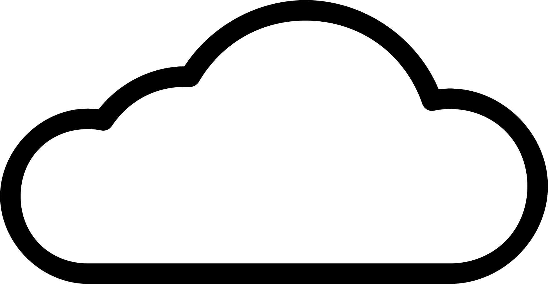 Simple Cloud Icon Transparent Background PNG Image