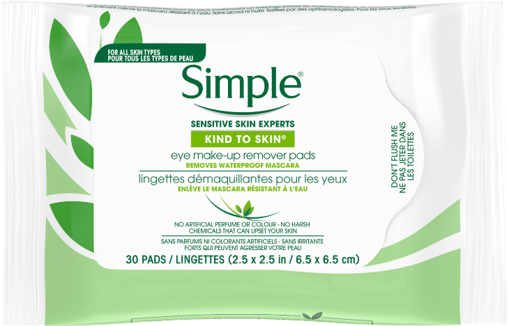 Simple Eye Makeup Remover Pads Packaging PNG Image