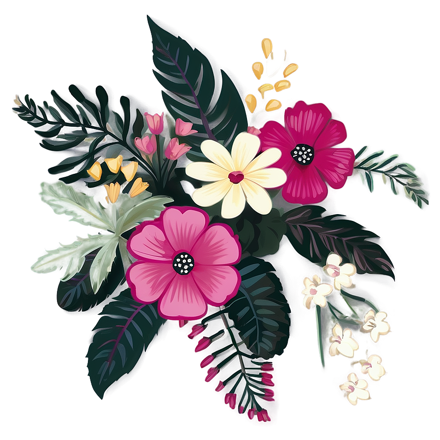 Simple Floral Print Png 06202024 PNG Image