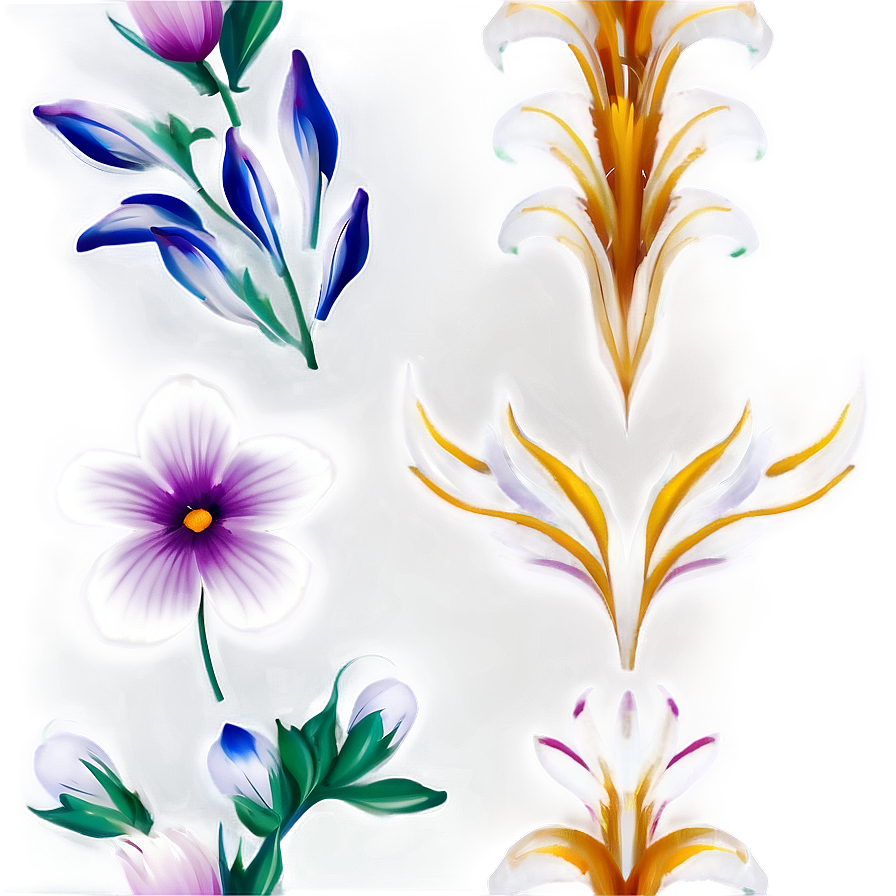 Simple Floral Print Png Oyn PNG Image