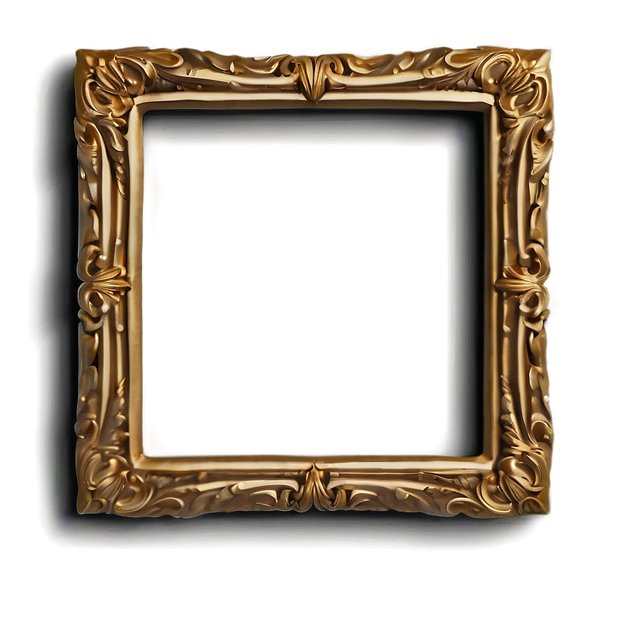 Simple Gold Frame Png Vje33 PNG Image