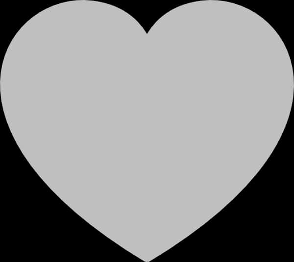 Simple Gray Heart Clipart PNG Image