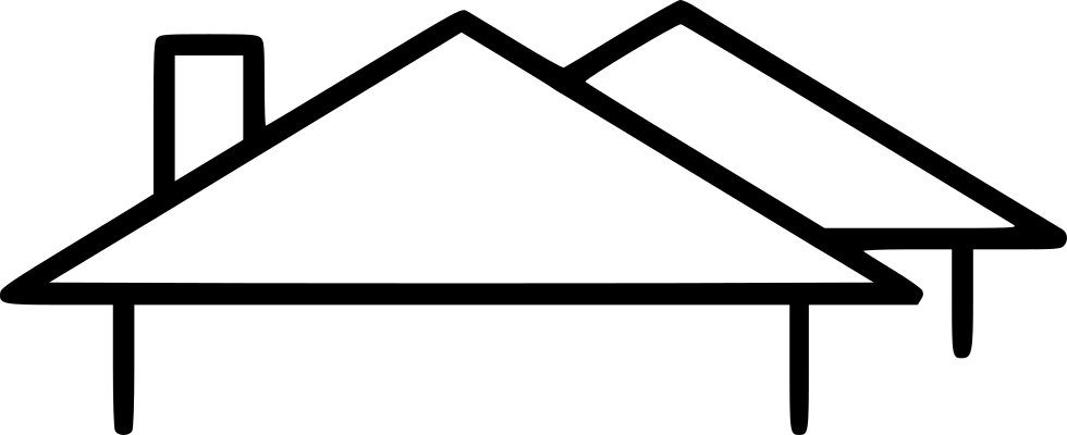 Simple House Roof Outline PNG Image