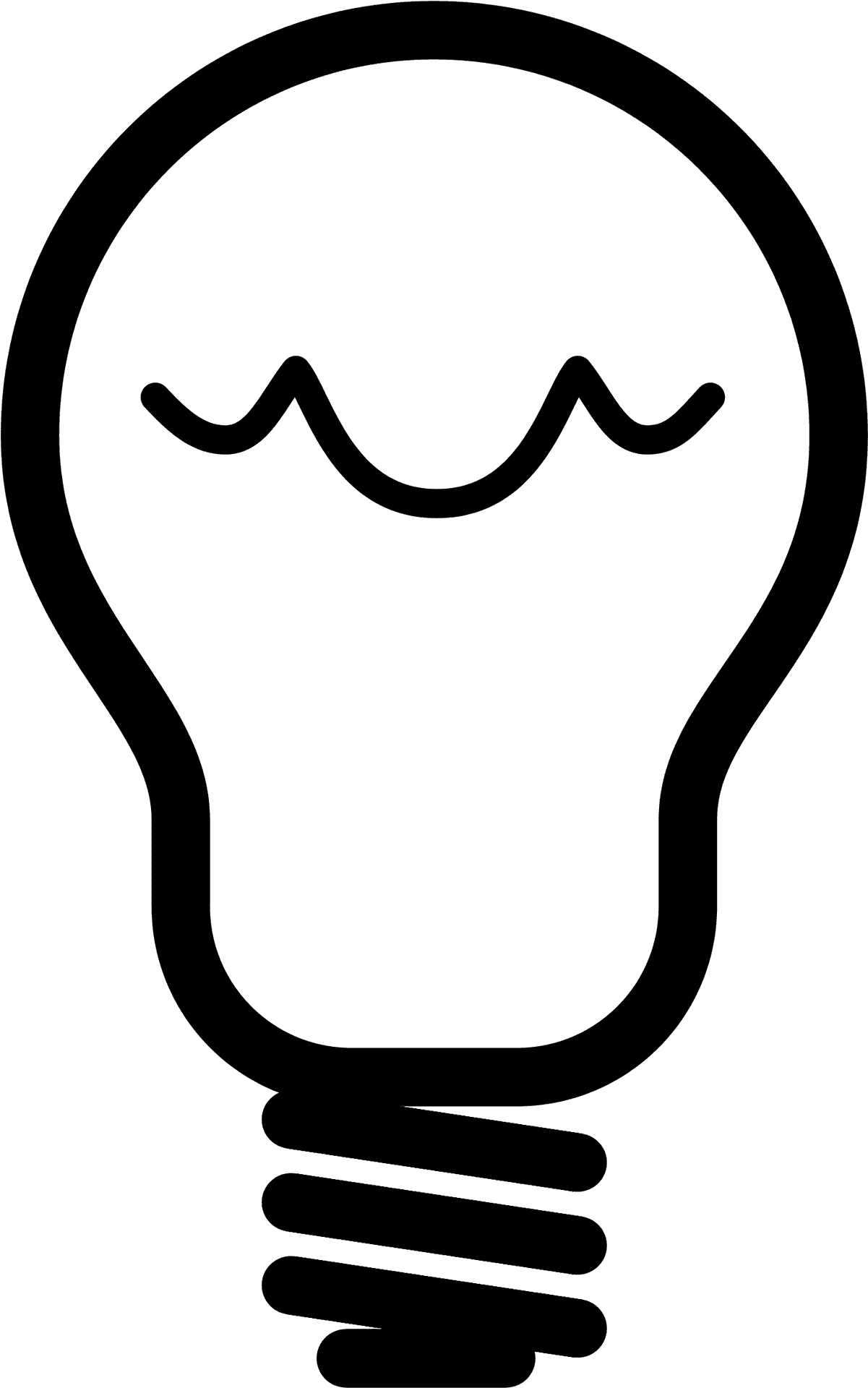 Simple Light Bulb Outline PNG Image