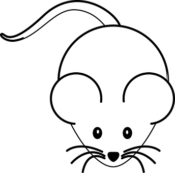 Simple Mouse Silhouette Graphic PNG Image