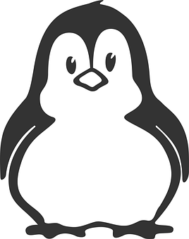 Simple Penguin Graphic PNG Image