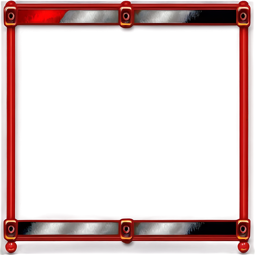 Simple Red Banner Frame Png Qgw PNG Image