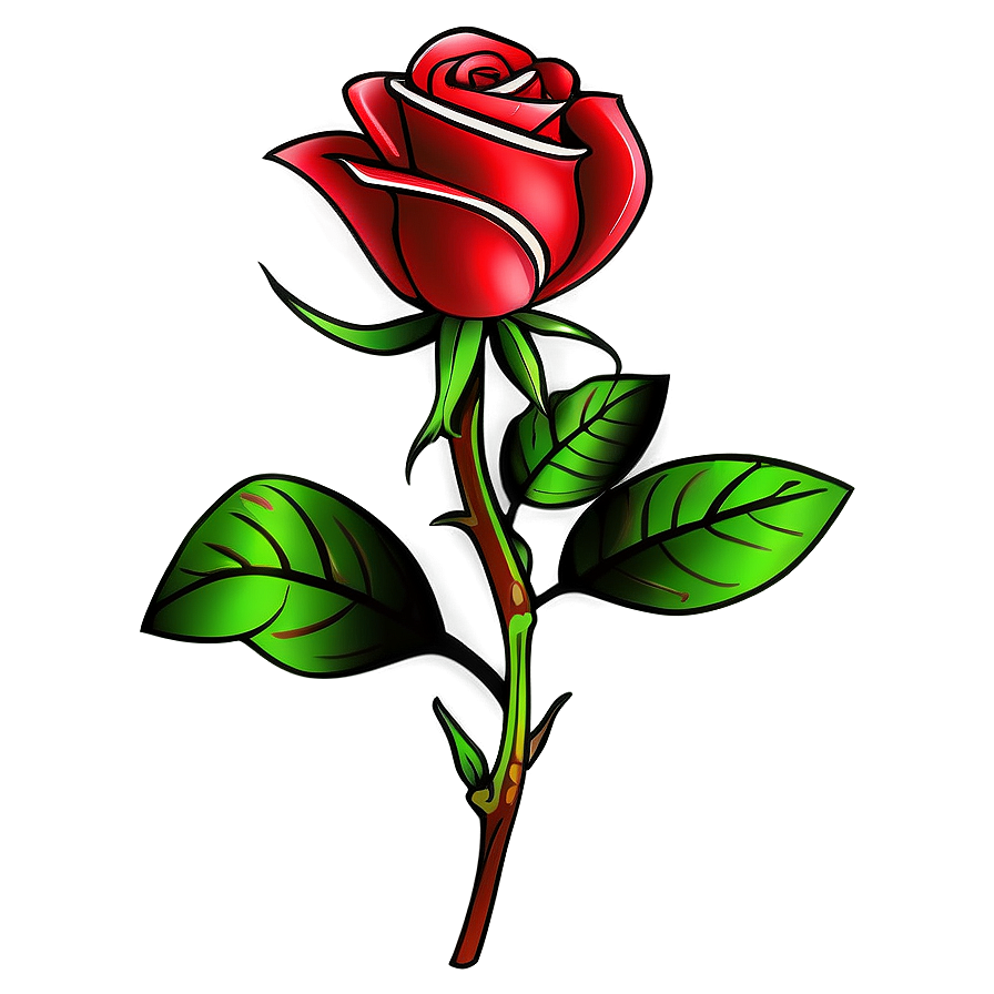 Simple Rose Tattoo Picture Png Lnh13 PNG Image