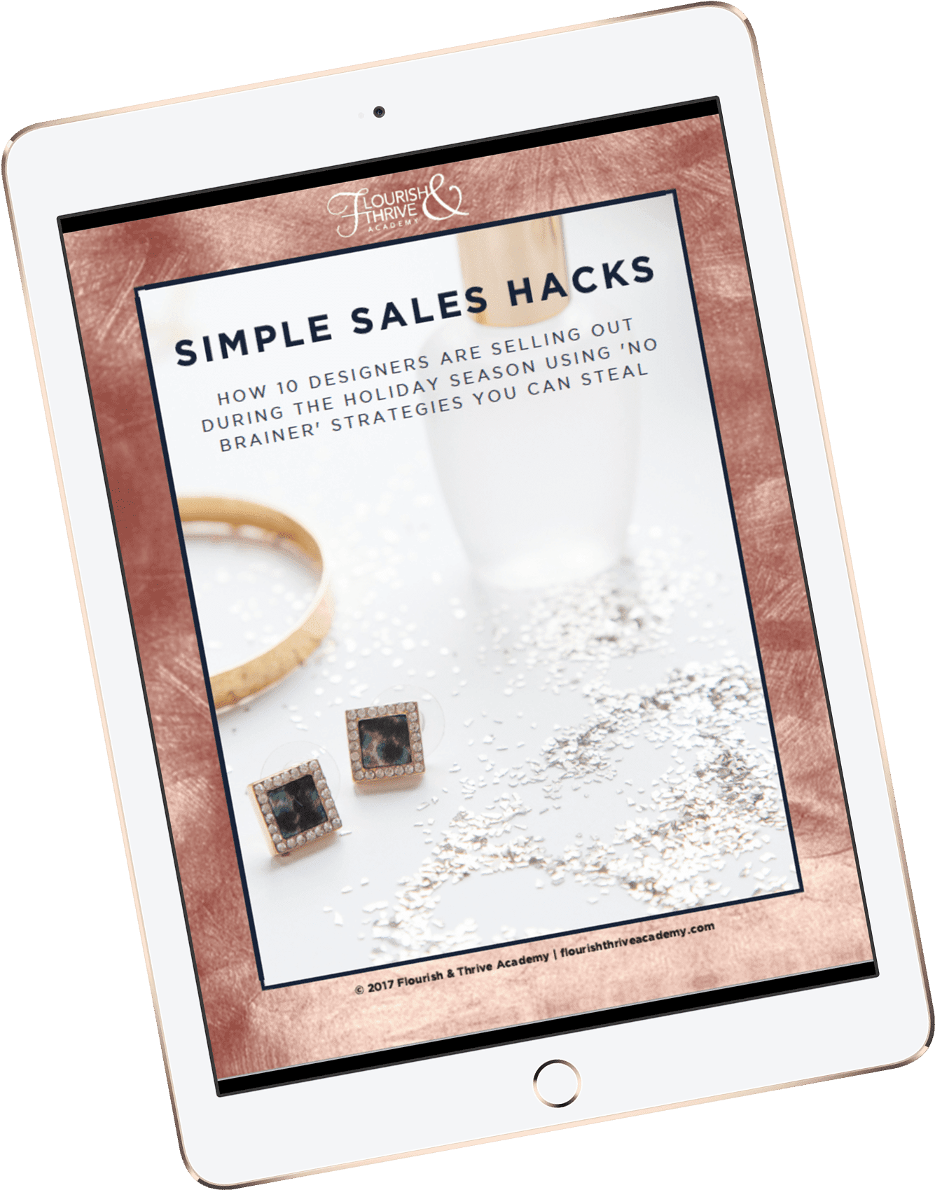 Simple Sales Hacks Tablet Display PNG Image