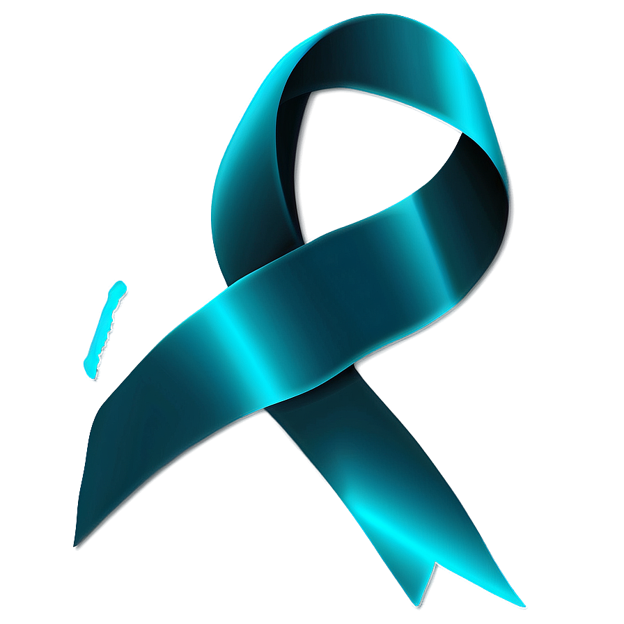 Simple Teal Ribbon Logo Png Anv PNG Image