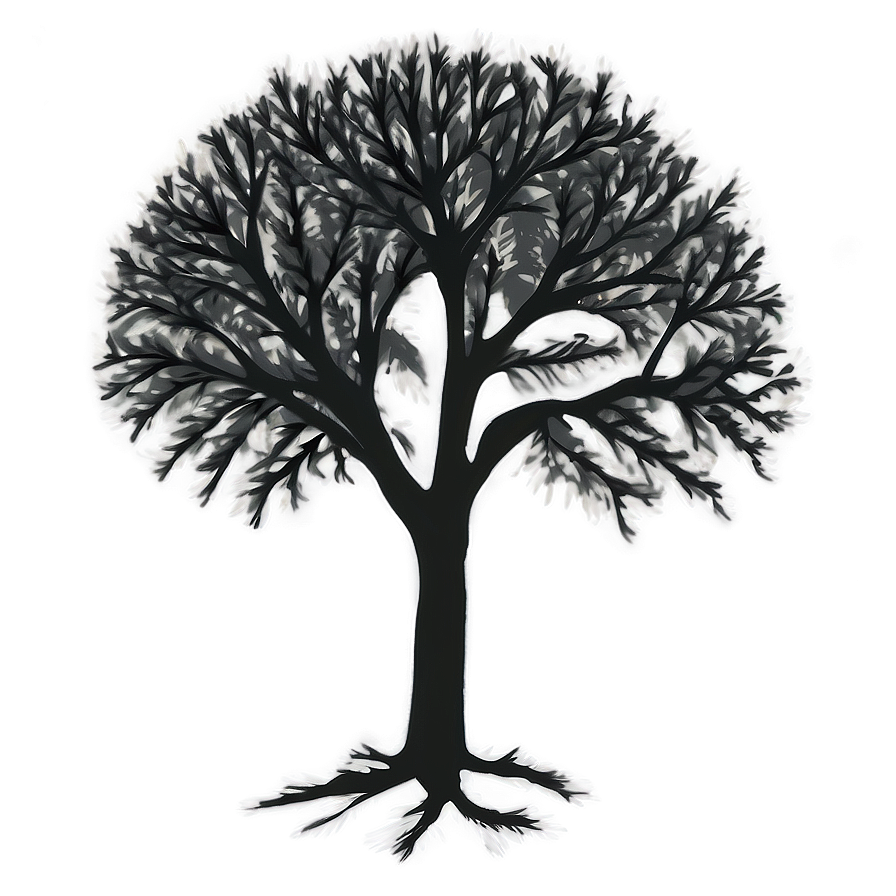 Simple Tree Silhouette Png Ngf PNG Image