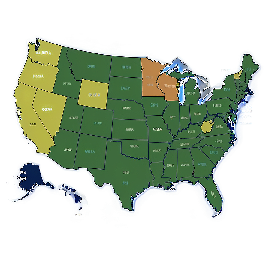 Simple United States Map Outline Png Ceb82 PNG Image