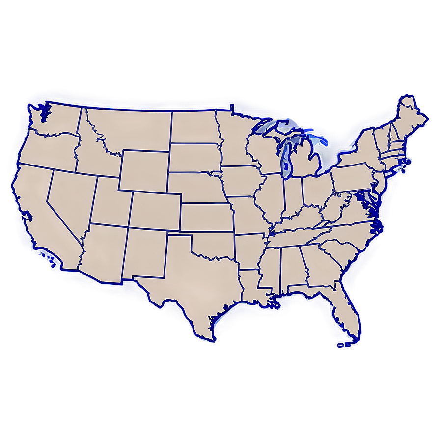 Simple Usa Outline Map Png 73 PNG Image