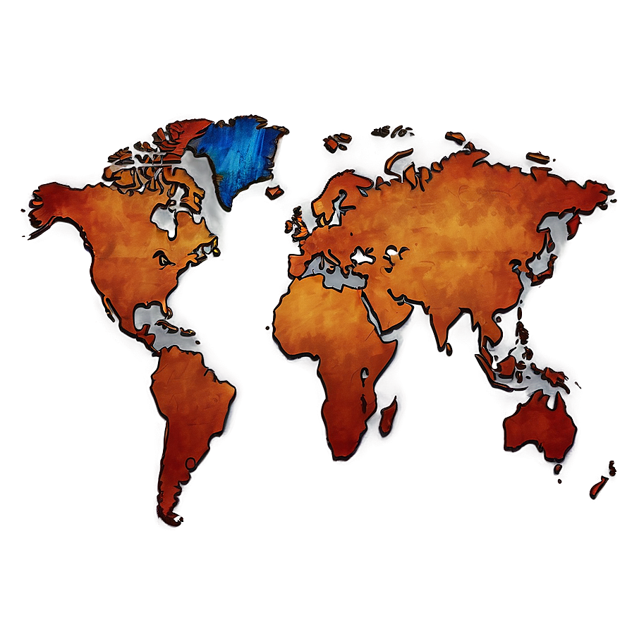 Simple World Map Outline Png Cdm PNG Image