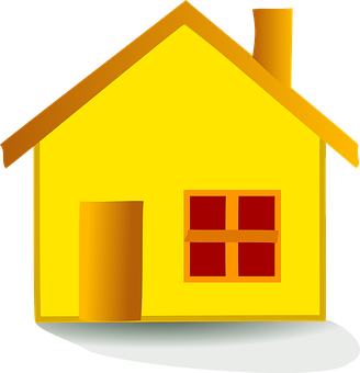 Simple Yellow House Icon PNG Image