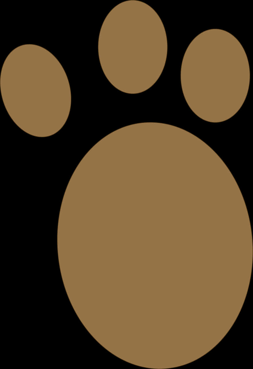 Simplified Dog Paw Graphic PNG Image