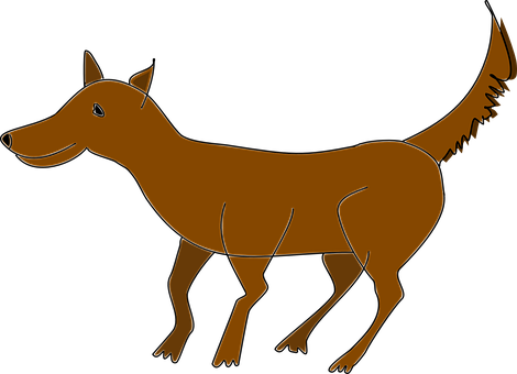 Simplified Dog Silhouette PNG Image