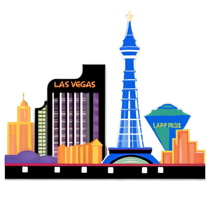 Simplified Las Vegas Skyline Png Avk PNG Image