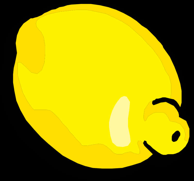 Simplified Lemon Illustration PNG Image