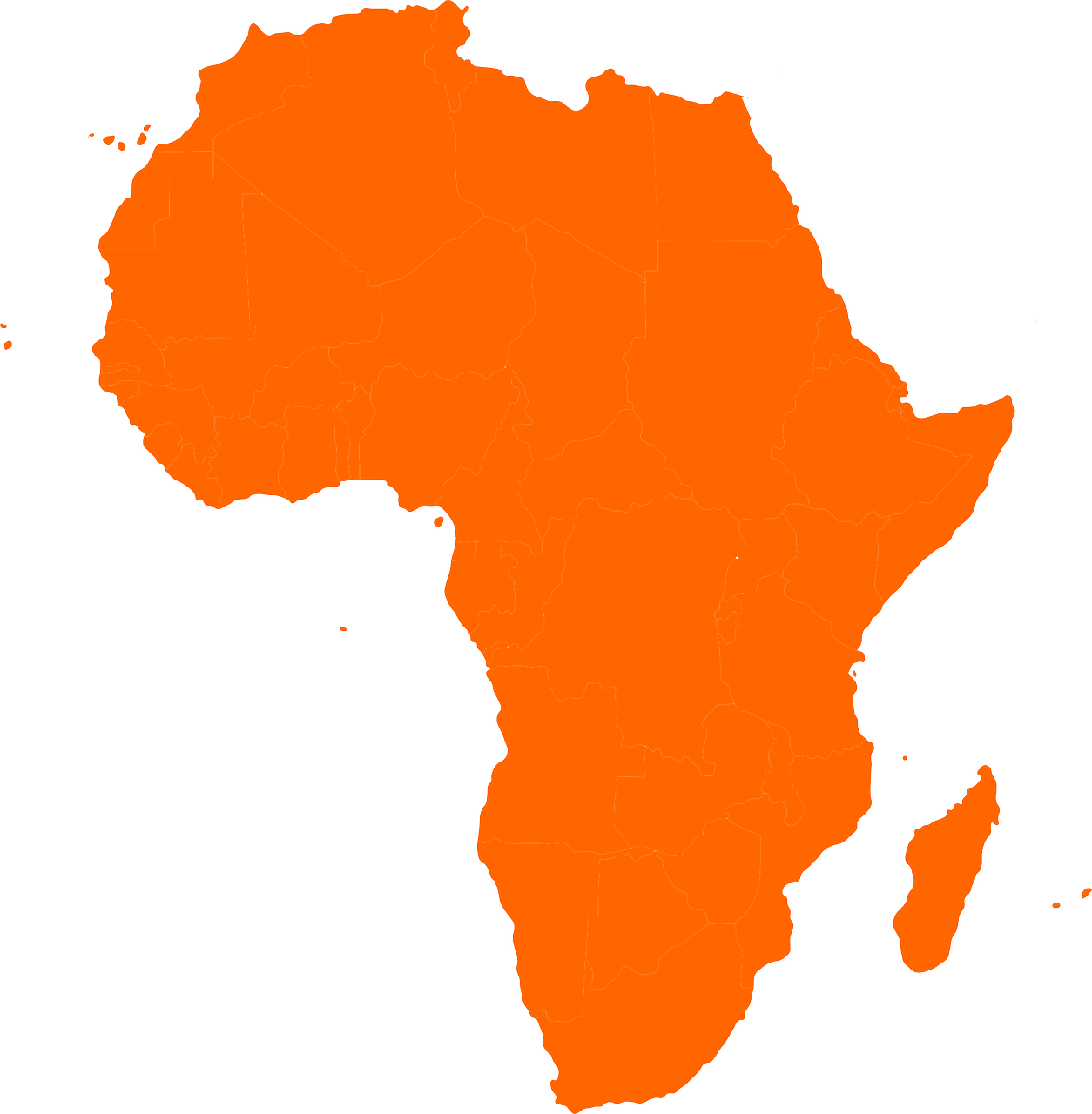 Simplified Mapof Africa PNG Image