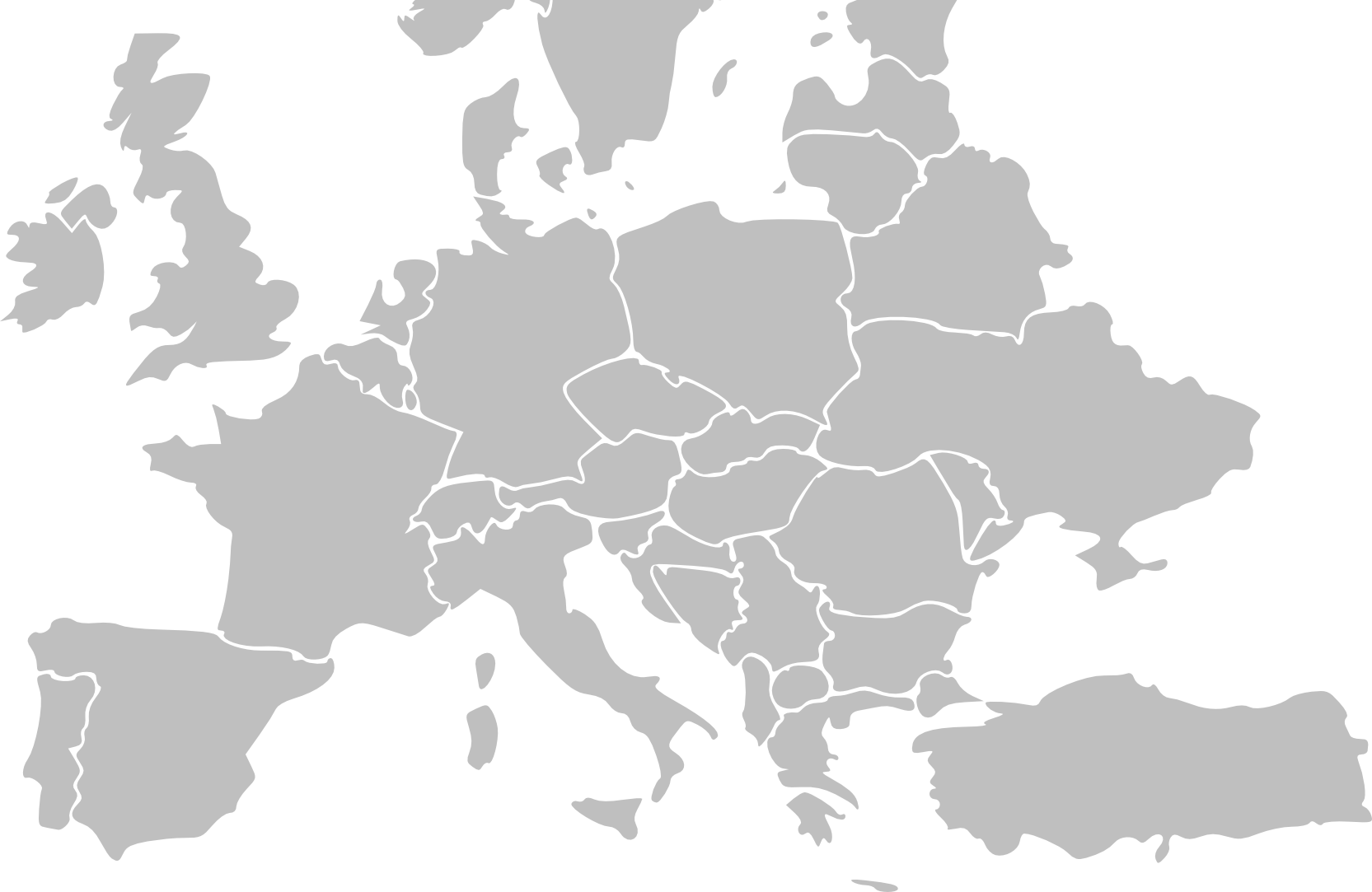 Simplified Mapof Europe PNG Image