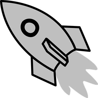 Simplified Rocket Icon PNG Image