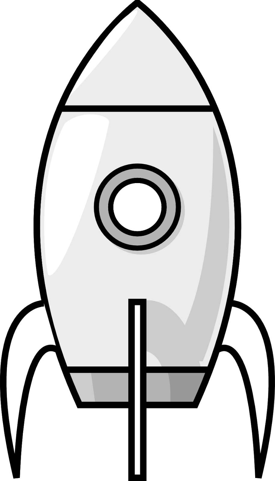 Simplified Rocket Vector Art PNG Image