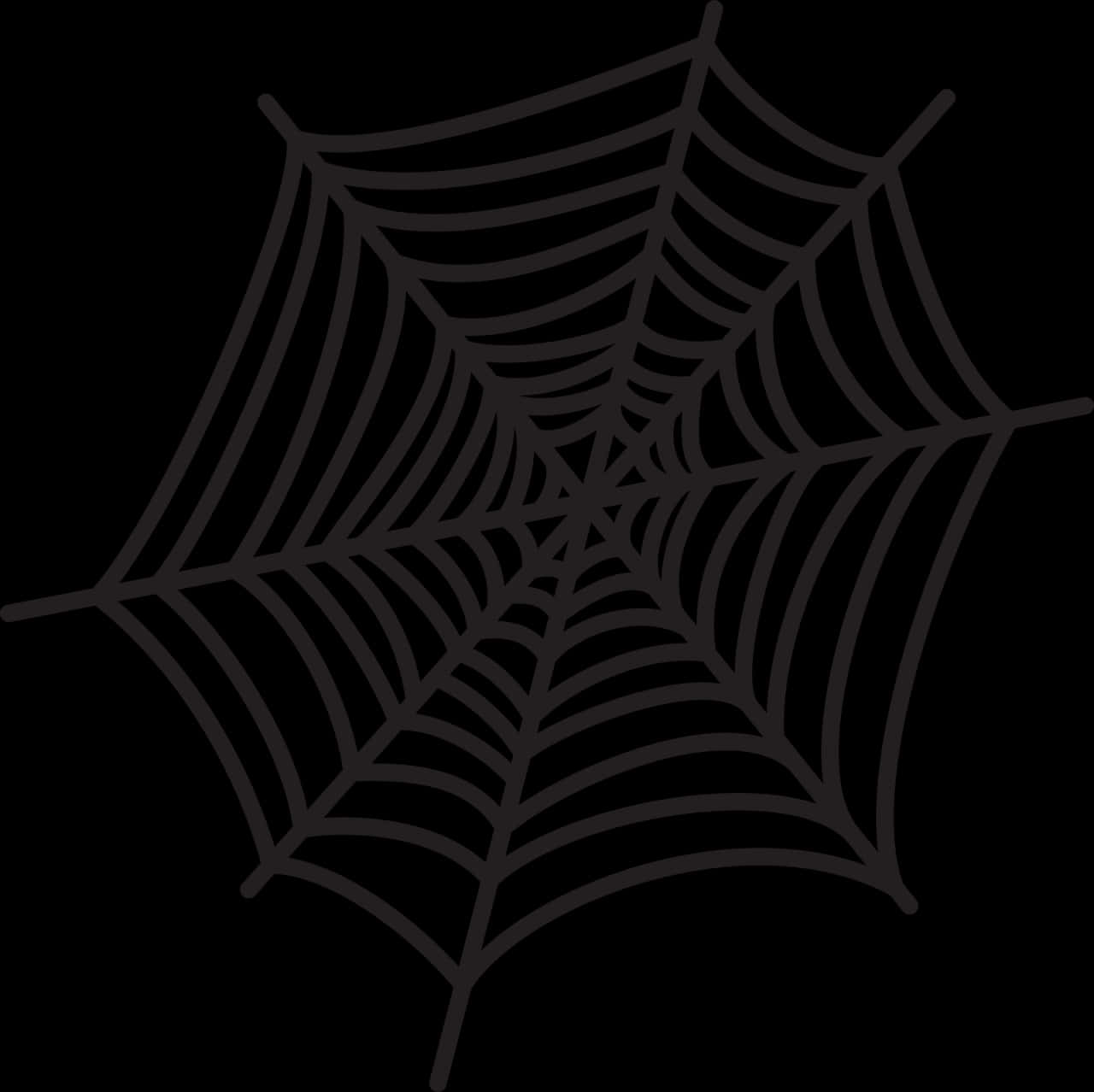 Simplified Spider Web Graphic PNG Image