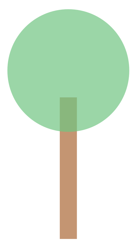 Simplified Tree Graphic PNG Image