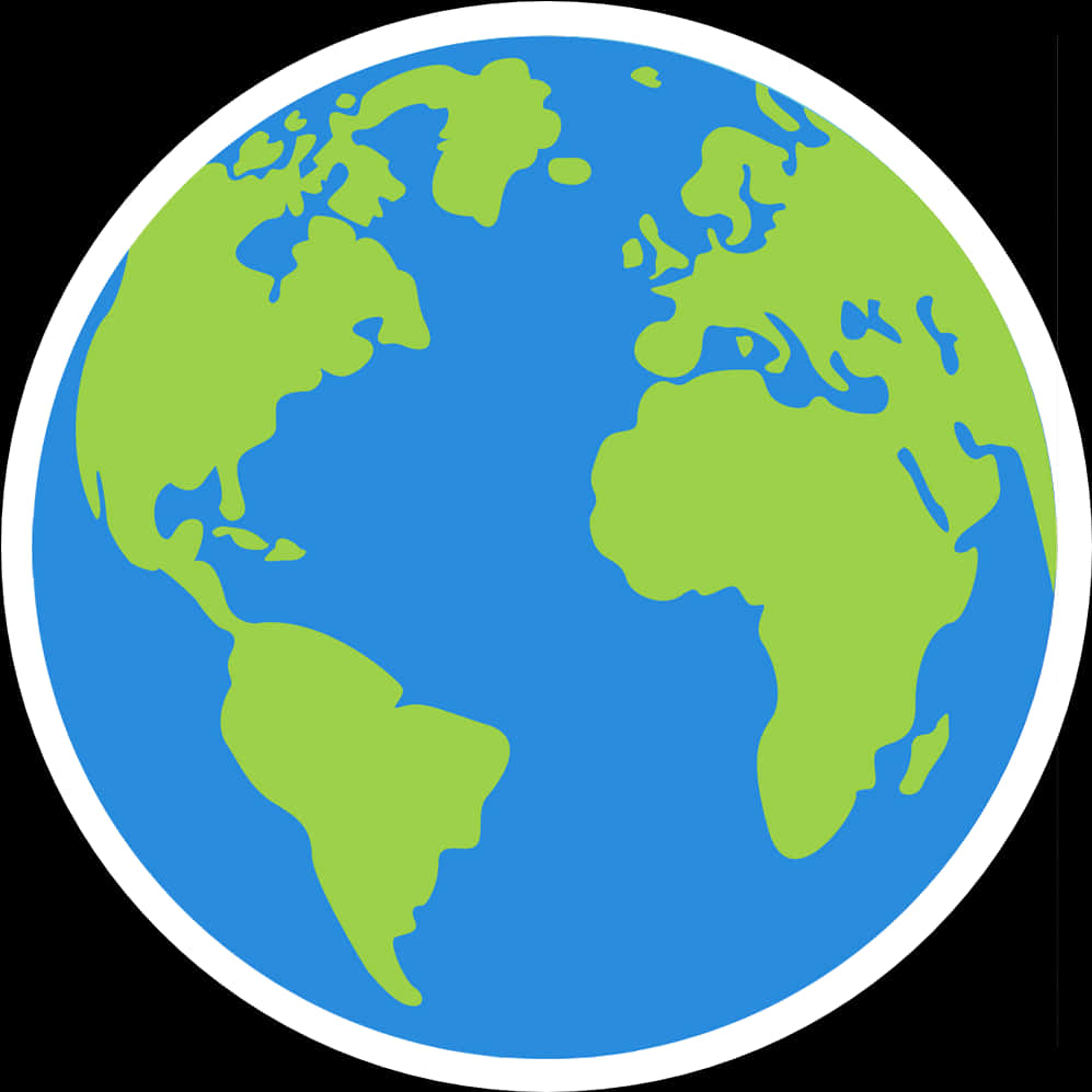 Simplified World Map Graphic PNG Image