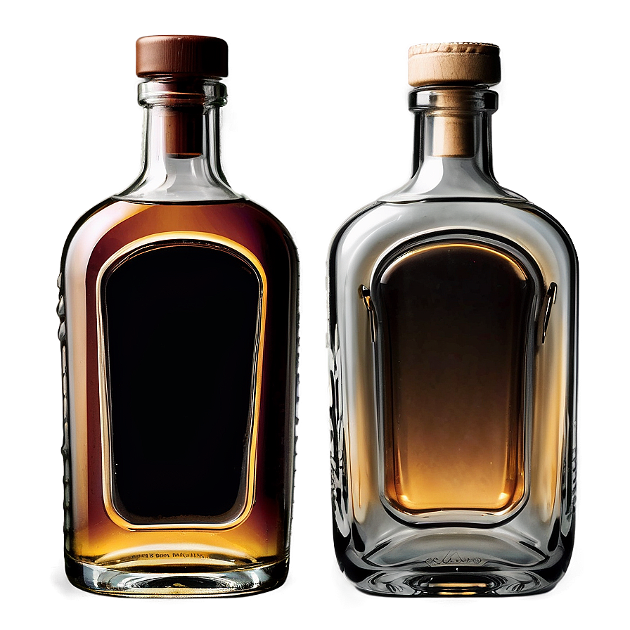 Simplistic Liquor Bottle Aesthetic Png Pwo PNG Image