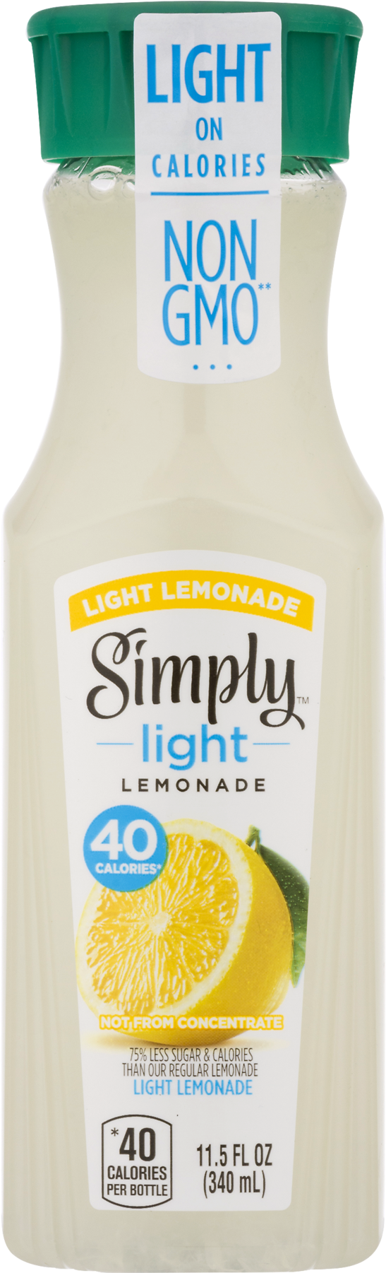 Simply Light Lemonade Bottle PNG Image