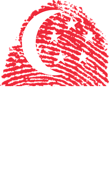 Singapore Fingerprint Flag Art PNG Image