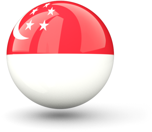 Singapore Flag Sphere3 D Rendering PNG Image