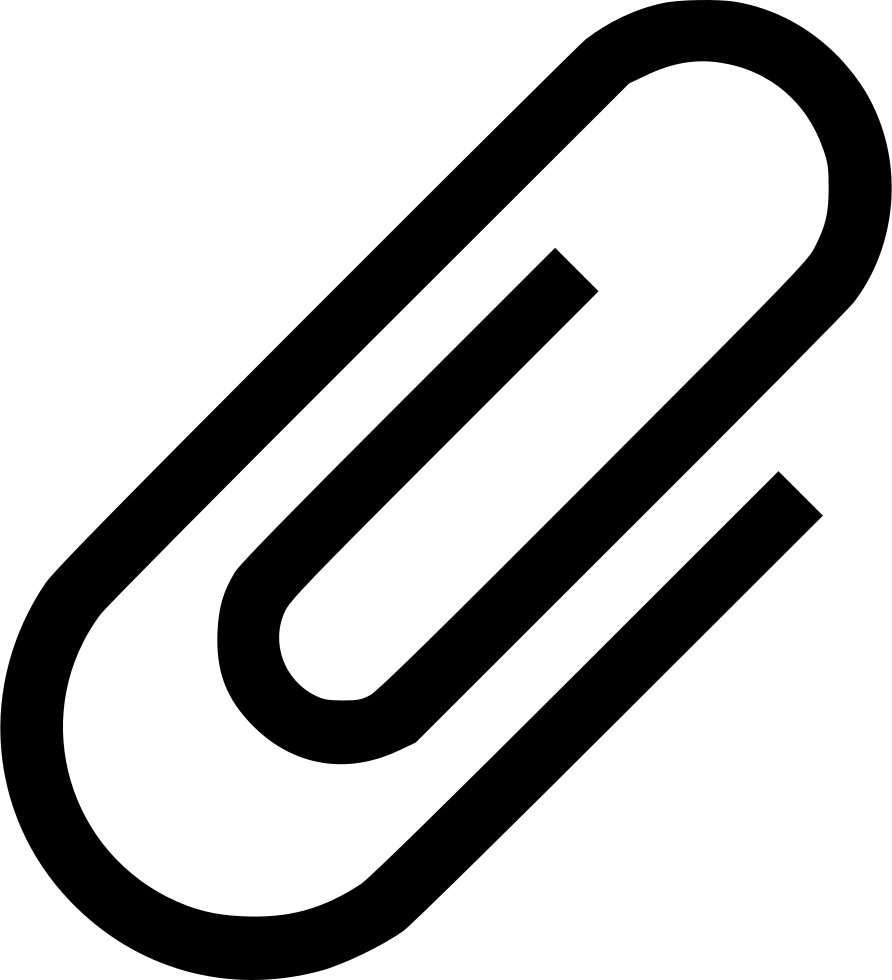 Single Black Paperclip PNG Image