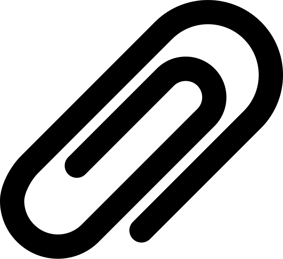 Single Black Paperclip PNG Image