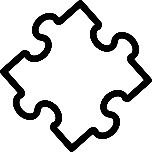 Single Blank Puzzle Piece PNG Image