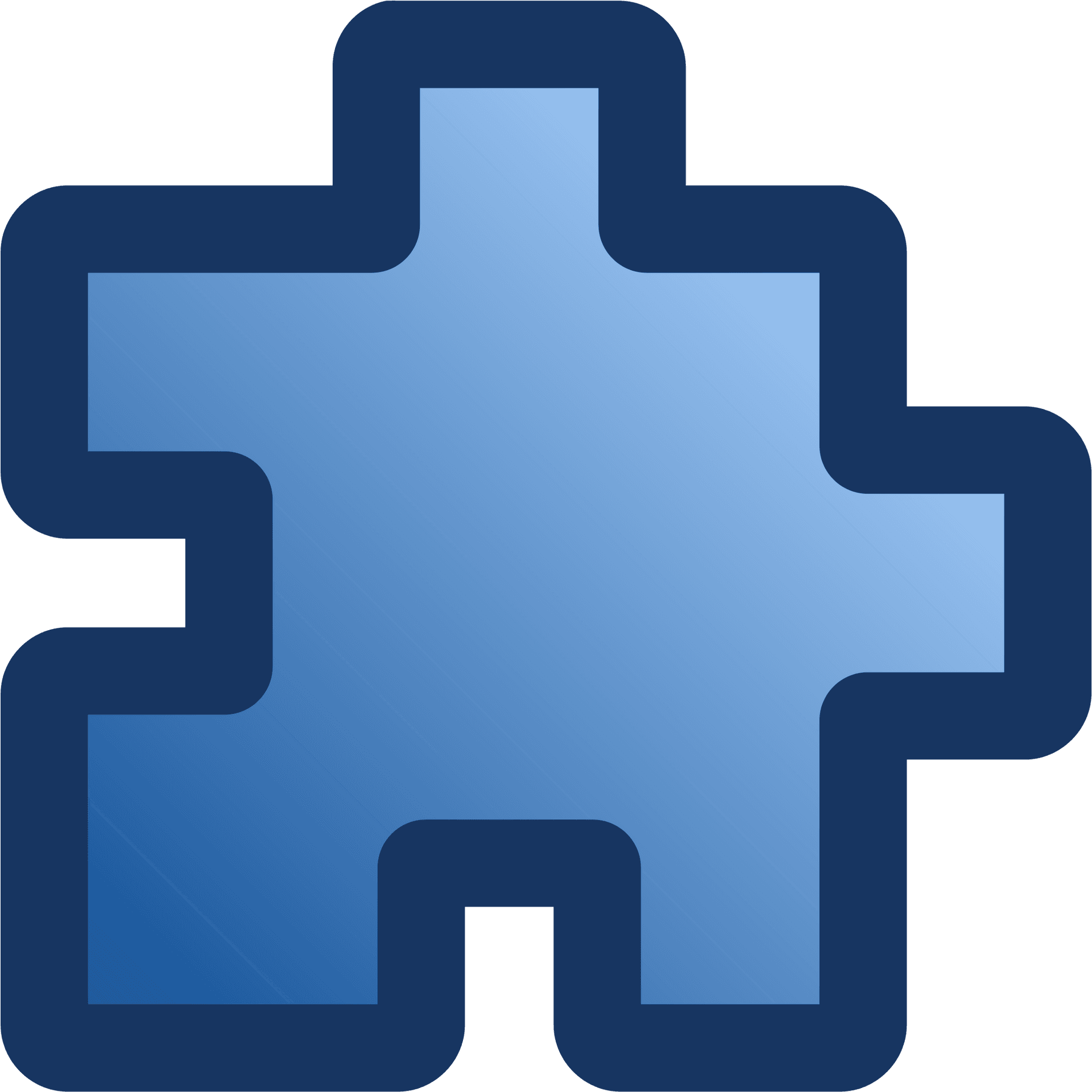 Single Blue Puzzle Piece PNG Image