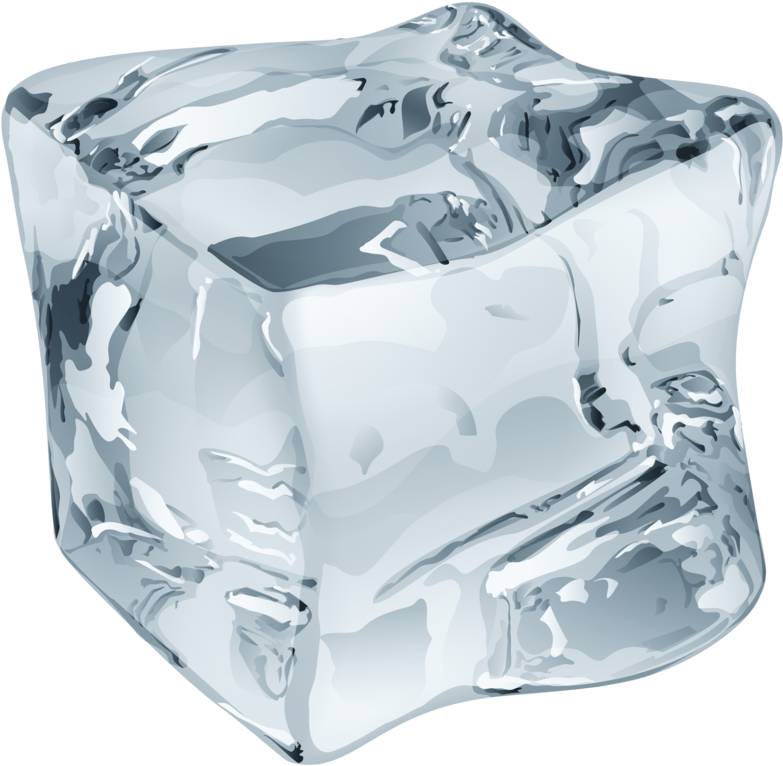 Single Crystal Clear Ice Cube PNG Image