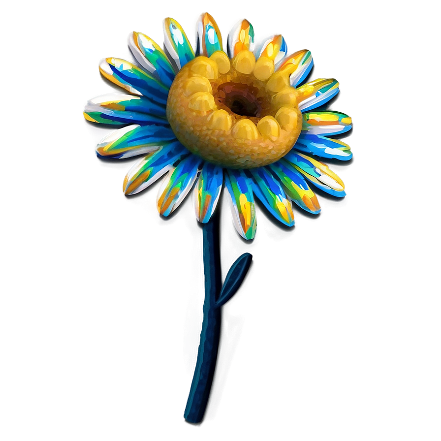 Single Daisy Drawing Png Ghi15 PNG Image