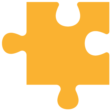 Single Orange Puzzle Piece PNG Image