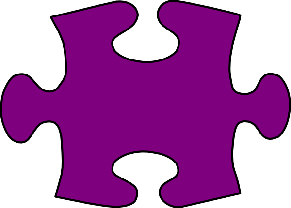 Single Purple Puzzle Piece PNG Image