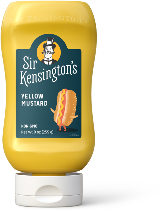 Sir Kensingtons Yellow Mustard Bottle PNG Image