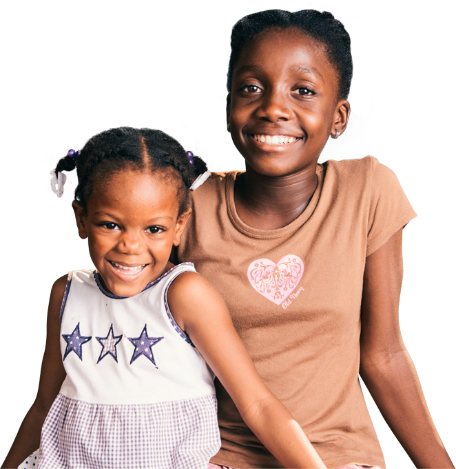 Sisters Smiling Together PNG Image