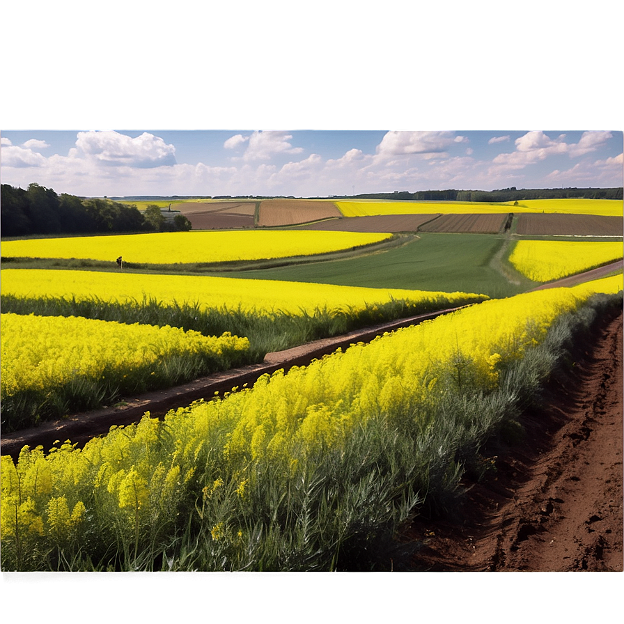 Skåne Yellow Canola Fields Png Bso PNG Image