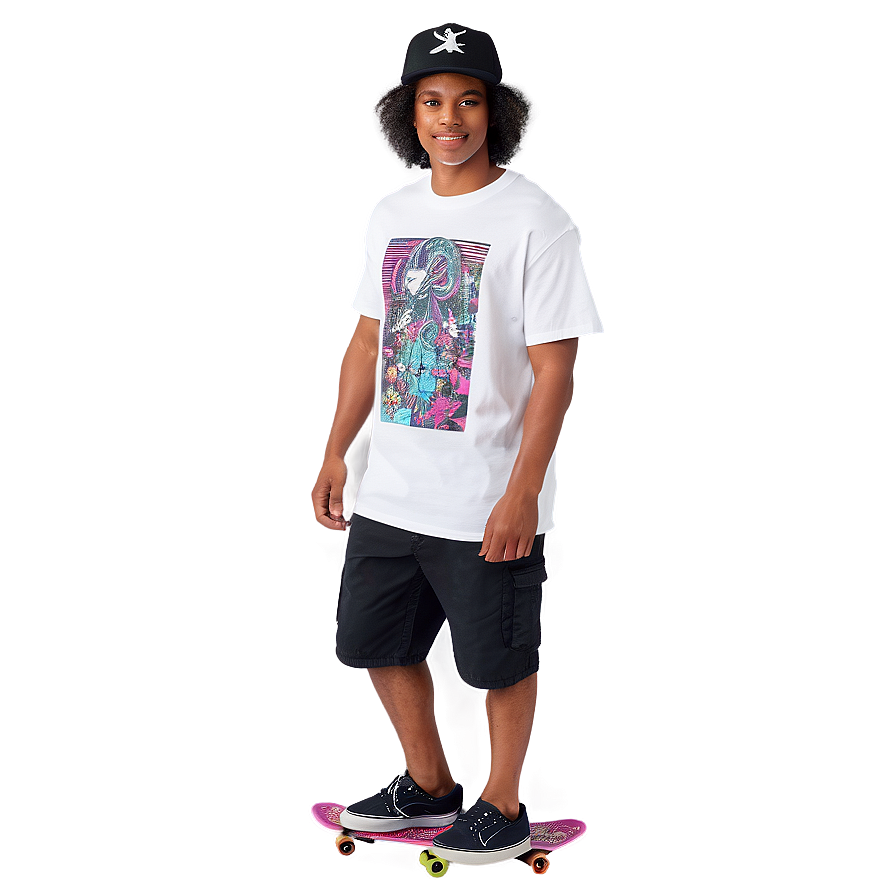 Skateboarding Graphic Tee Png Ejb PNG Image