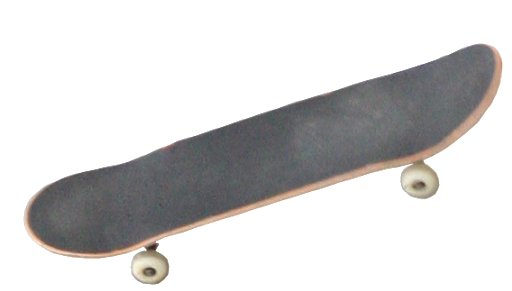 Skateboardon Teal Background PNG Image