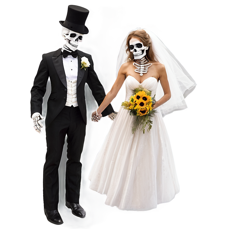 Skeleton Bride And Groom Png 05032024 PNG Image