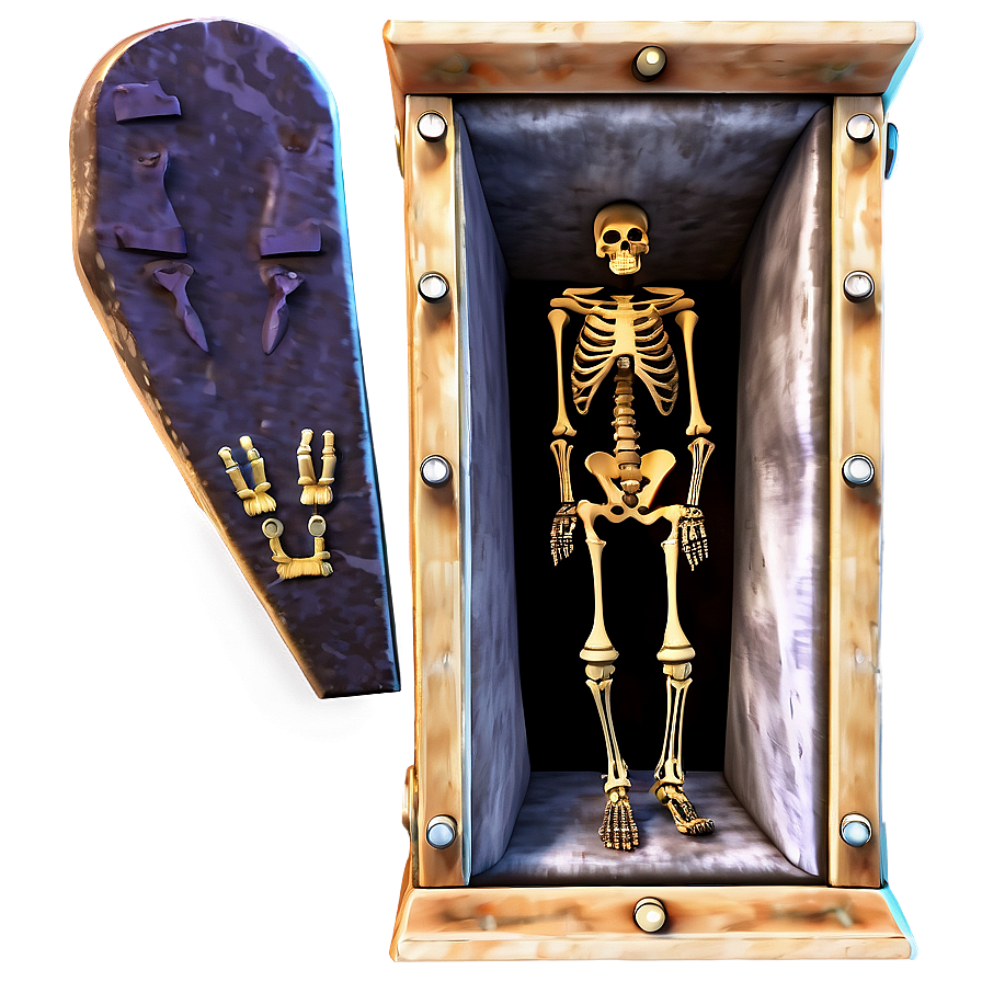 Skeleton In Coffin Png 05032024 PNG Image